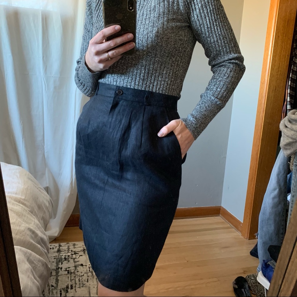 Vintage Talbots linen skirt NWT size 8p